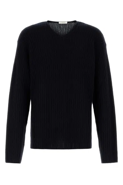 THE ROW MIDNIGHT BLUE CASHMERE GUSTAVE SWEATER