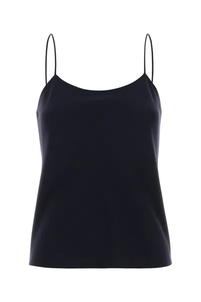 THE ROW TOP BIGGINS IN CREPE BLU NOTTE DONNA