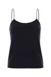 The Row Crepe Camisole Top Biggins Sleeveless In Black