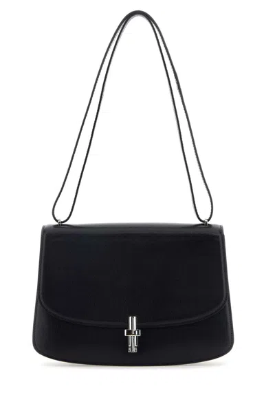 The Row Midnight Blue Leather Sofia 10.000 Shoulder Bag In Marinepld