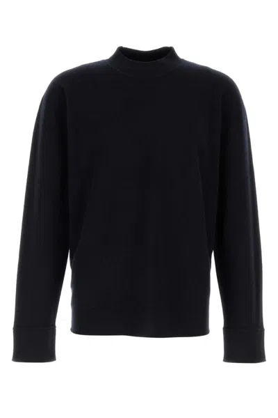 THE ROW MIDNIGHT BLUE MOCK NECK SWEATER
