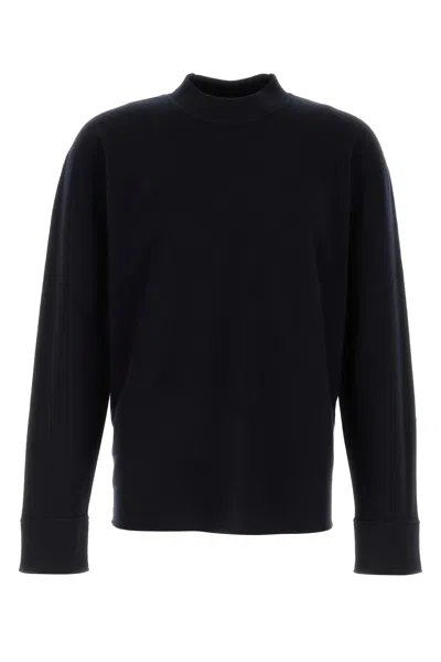 THE ROW THE ROW MIDNIGHT BLUE STRETCH CASHMERE BLEND HERMANN SWEATER