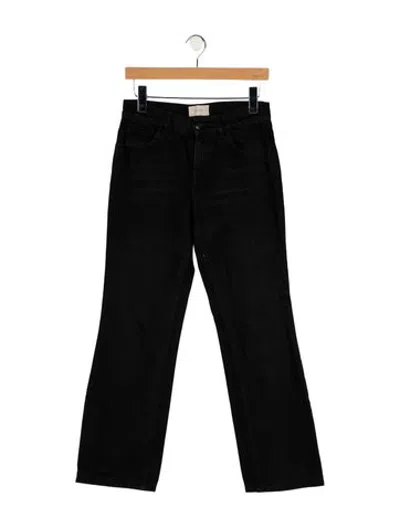 Pre-owned The Row Mid-rise Flared Jeans In Black