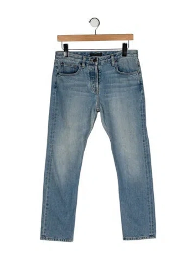 Pre-owned The Row Mid-rise Skinny Leg Jeans In Blue
