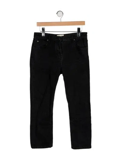 Pre-owned The Row Mid-rise Straight Leg Jeans In Black