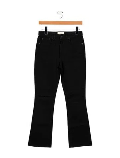 Pre-owned The Row Mid-rise Straight Leg Jeans In Black