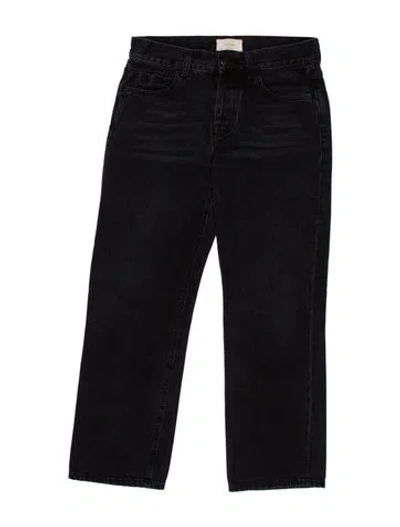 Pre-owned The Row Mid-rise Straight Leg Jeans In Black