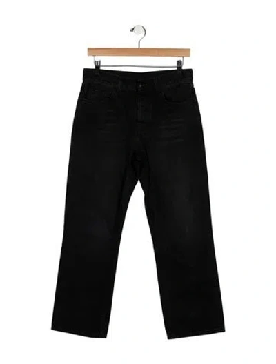 Pre-owned The Row Mid-rise Straight Leg Jeans In Black