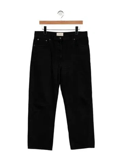 Pre-owned The Row Mid-rise Straight Leg Jeans In Black