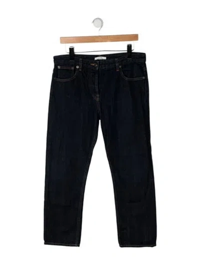 Pre-owned The Row Mid-rise Straight Leg Jeans In Black