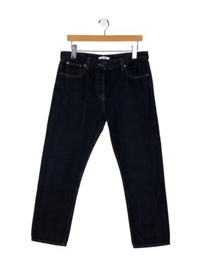 Pre-owned The Row Mid-rise Straight Leg Jeans In Blue