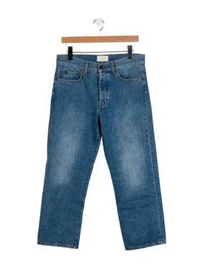 Pre-owned The Row Mid-rise Straight Leg Jeans In Blue