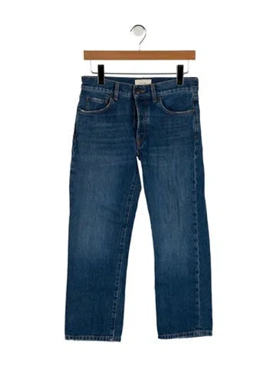 Pre-owned The Row Mid-rise Straight Leg Jeans In Blue