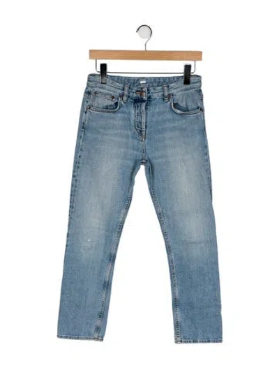 Pre-owned The Row Mid-rise Straight Leg Jeans In Blue