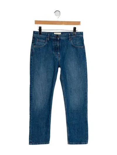Pre-owned The Row Mid-rise Straight Leg Jeans In Blue