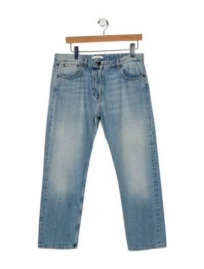 Pre-owned The Row Mid-rise Straight Leg Jeans In Blue