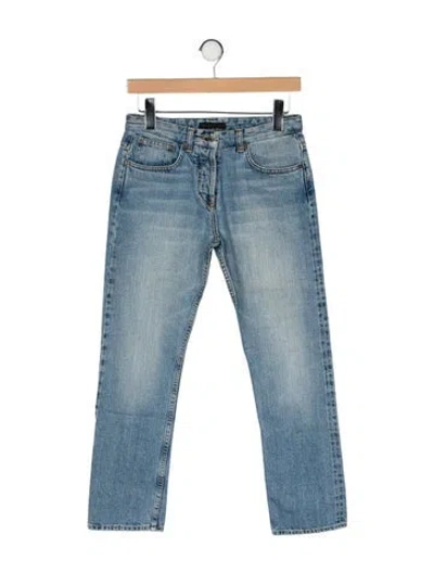 Pre-owned The Row Mid-rise Straight Leg Jeans In Blue