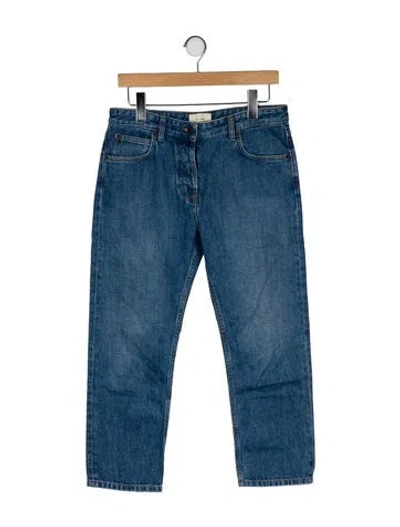 Pre-owned The Row Mid-rise Straight Leg Jeans In Blue