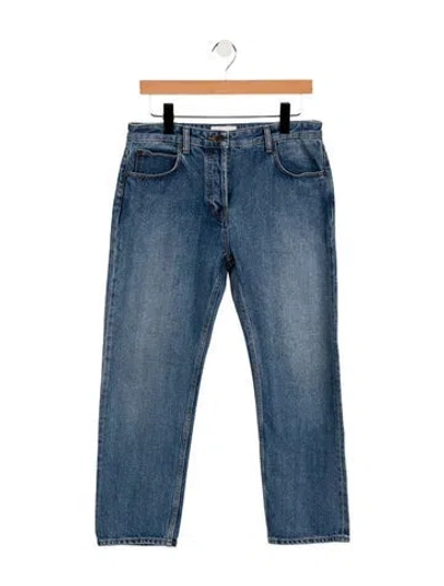 Pre-owned The Row Mid-rise Straight Leg Jeans In Blue