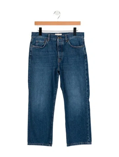 Pre-owned The Row Mid-rise Straight Leg Jeans In Blue