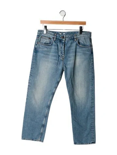 Pre-owned The Row Mid-rise Straight Leg Jeans In Blue
