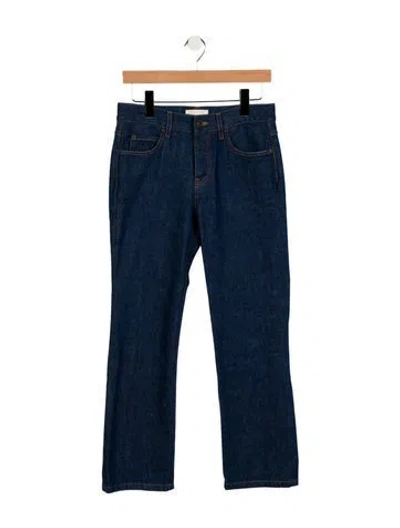 Pre-owned The Row Mid-rise Straight Leg Jeans In Blue