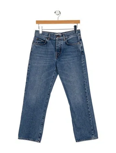 Pre-owned The Row Mid-rise Straight Leg Jeans In Blue