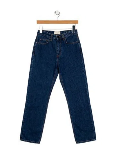 Pre-owned The Row Mid-rise Straight Leg Jeans In Blue
