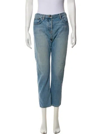 Pre-owned The Row Mid-rise Straight Leg Jeans In Blue
