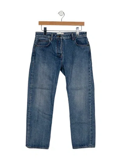Pre-owned The Row Mid-rise Straight Leg Jeans In Blue
