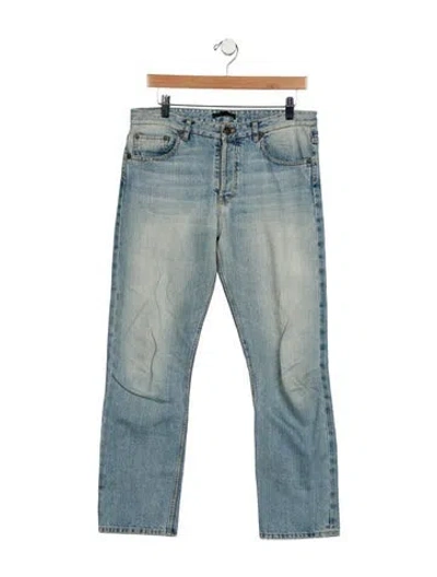 Pre-owned The Row Mid-rise Straight Leg Jeans In Blue