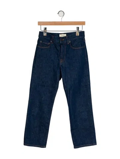 Pre-owned The Row Mid-rise Straight Leg Jeans In Blue