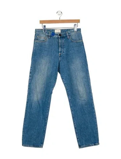 Pre-owned The Row Mid-rise Straight Leg Jeans In Blue