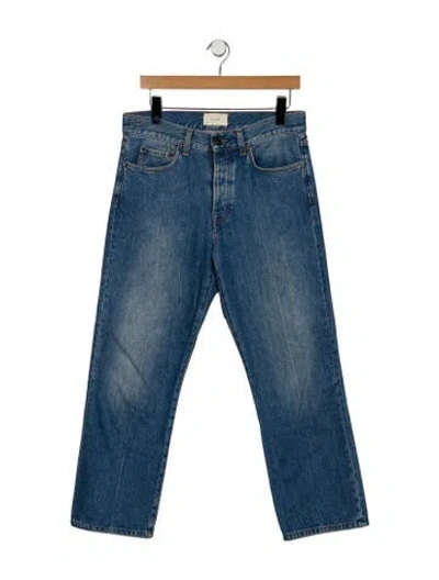 Pre-owned The Row Mid-rise Straight Leg Jeans In Blue