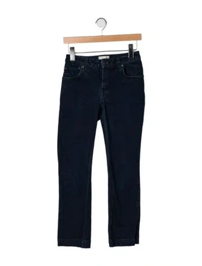 Pre-owned The Row Mid-rise Straight Leg Jeans In Blue