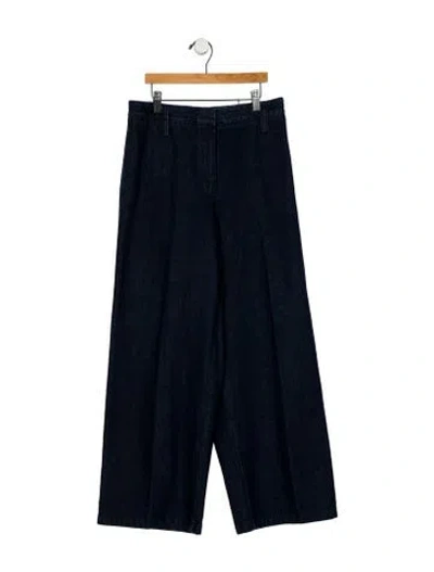 Pre-owned The Row Mid-rise Straight Leg Jeans In Blue