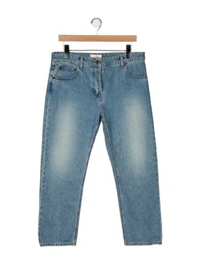 Pre-owned The Row Mid-rise Straight Leg Jeans In Blue