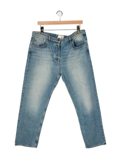 Pre-owned The Row Mid-rise Straight Leg Jeans In Blue