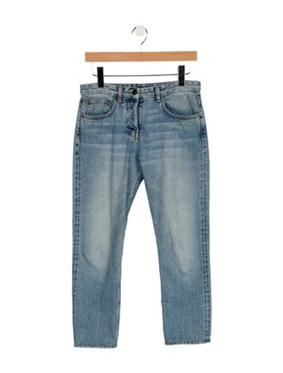 Pre-owned The Row Mid-rise Straight Leg Jeans In Blue