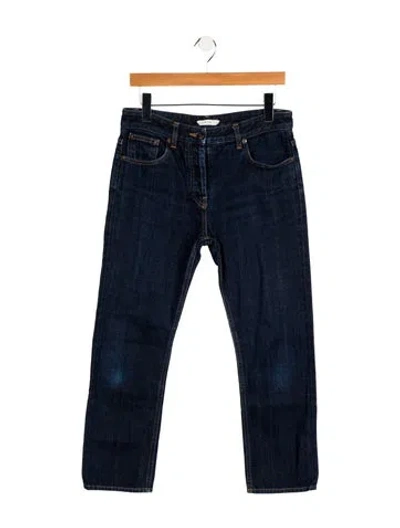Pre-owned The Row Mid-rise Straight Leg Jeans In Blue