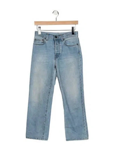Pre-owned The Row Mid-rise Straight Leg Jeans In Blue