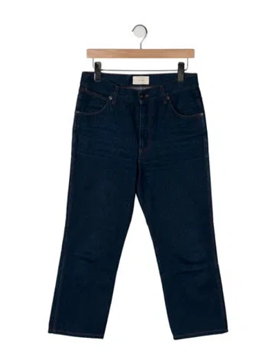 Pre-owned The Row Mid-rise Straight Leg Jeans In Blue
