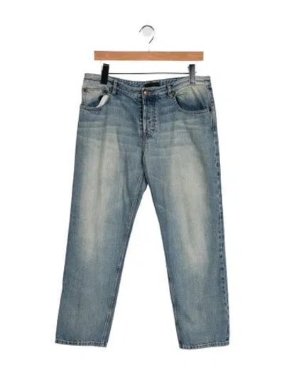 Pre-owned The Row Mid-rise Straight Leg Jeans In Blue