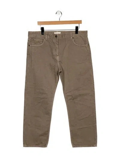 Pre-owned The Row Mid-rise Straight Leg Jeans In Gray