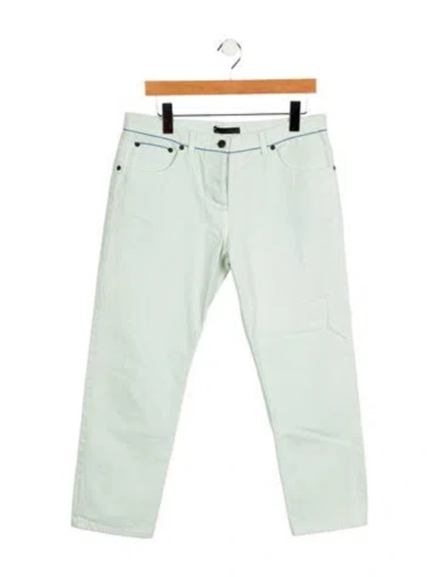 Pre-owned The Row Mid-rise Straight Leg Jeans In Green
