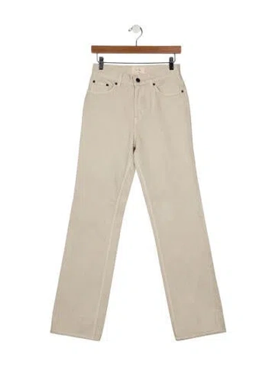 Pre-owned The Row Mid-rise Straight Leg Jeans In Neutral