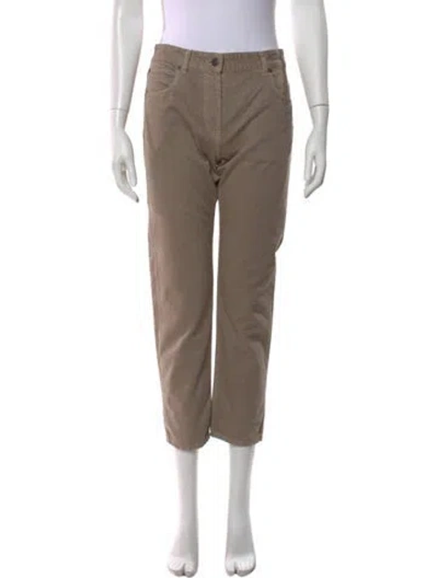 Pre-owned The Row Mid-rise Straight Leg Jeans In Neutral