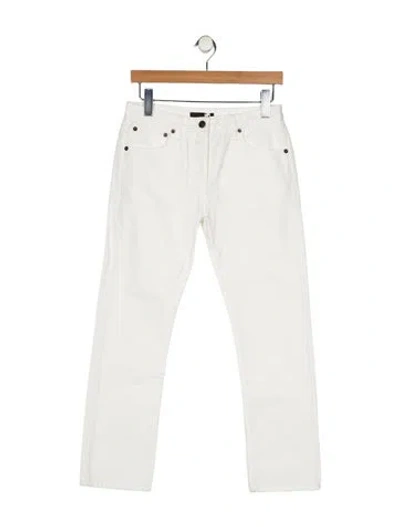 Pre-owned The Row Mid-rise Straight Leg Jeans In White