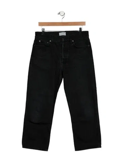 Pre-owned The Row Mid-rise Wide Leg Jeans In Black