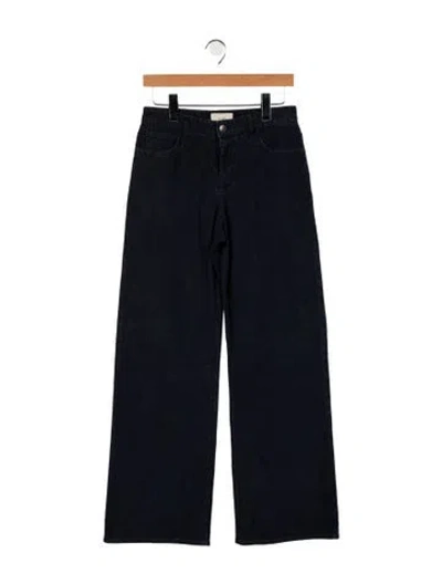 Pre-owned The Row Mid-rise Wide Leg Jeans In Blue